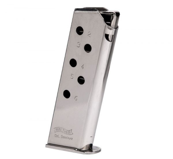 MAGAZINE PPK 380ACP 6RD NICKEL, 2246009