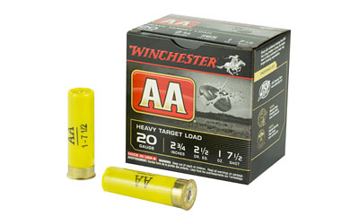 WIN AA TRGT 20GA 2.75" #7.5 25/250, SKU WNAAH207BX