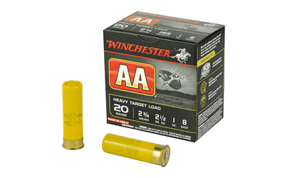 WIN AA HVY TRGT 20GA 2.75" #8 25/250, SKU WNAAH208BX