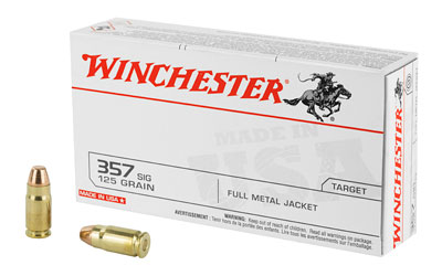 WIN USA 357SIG 125GR FMJ 50/500, SKU WNQ4309BX