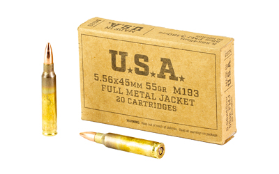 WIN M193 556NATO 55GR FMJ 20/1000, SKU WNSGM193KW