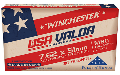 WIN USA VALOR 7.62X51 149GR 20/500, SKU WNUSAVM80X