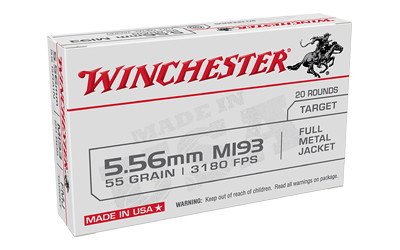 WIN M193 5.56 55GR FMJ 20/1000, SKU WNWM193K-LC