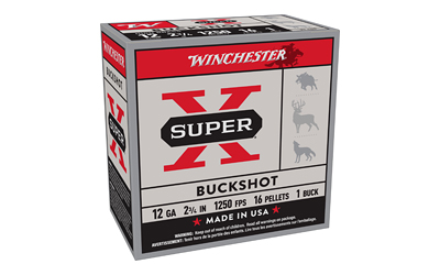 WIN SUPERX 12GA 2.75 BUCKSHOT 25/250, SKU WNXB121VP25