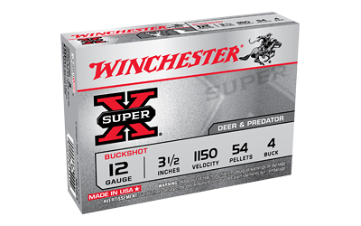 WIN SUPER-X 12GA 3.5" 4 BUCK 5/250, SKU WNXB12L4