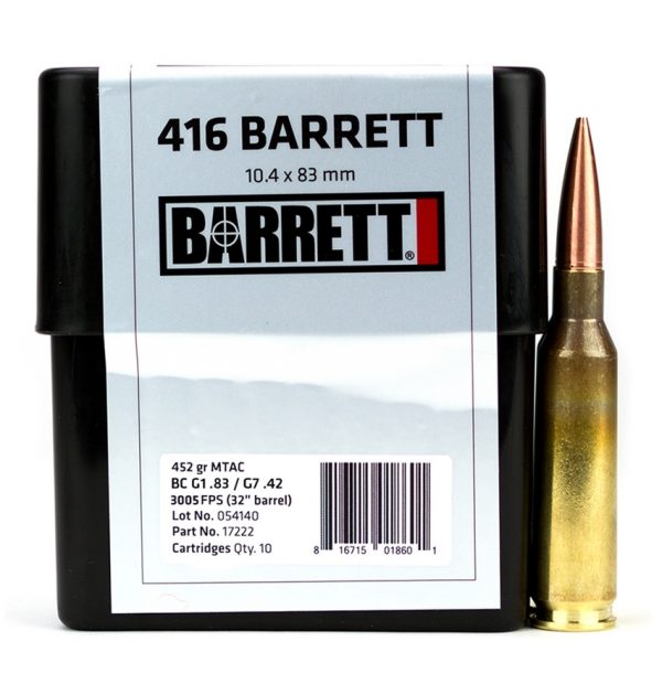 AMMO 416BAR 452GR MTAC 10RD, 17222